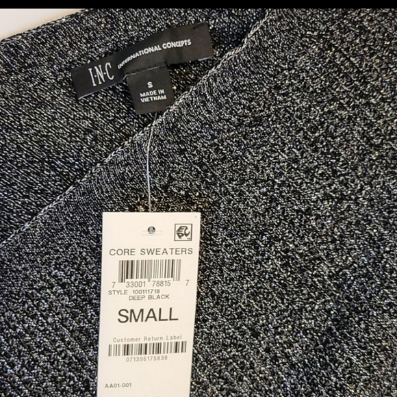 𝅺INC Metallic Surplice Relax Fit Long Sleeve Sweater - Picture 4 of 8